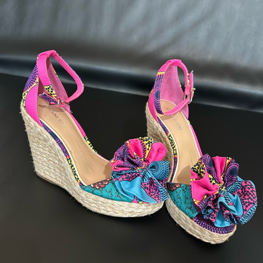 Woman’s Gianni Bini wedges.  Brand new, never worn. Size 7.